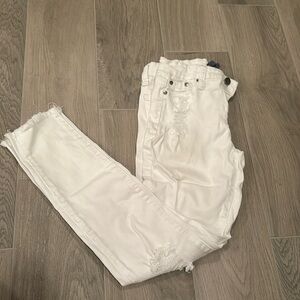 Tractr Blu Girls White Ripped Skinny Jeans Size 26